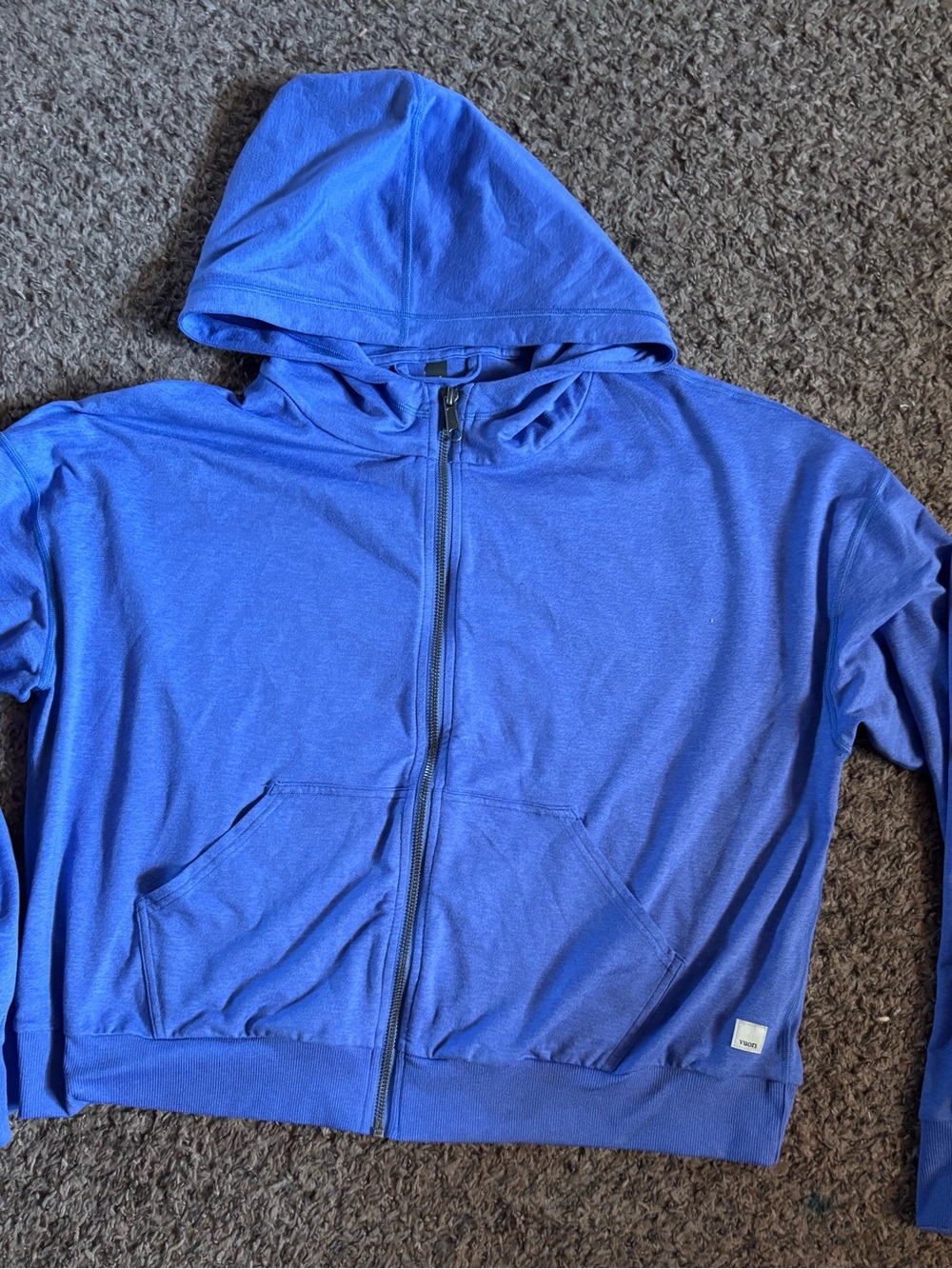 Vuori Women's Royal Blue Zip-Up Hoodie